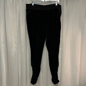 Juicy Couture Black Velvet Glittery Joggers